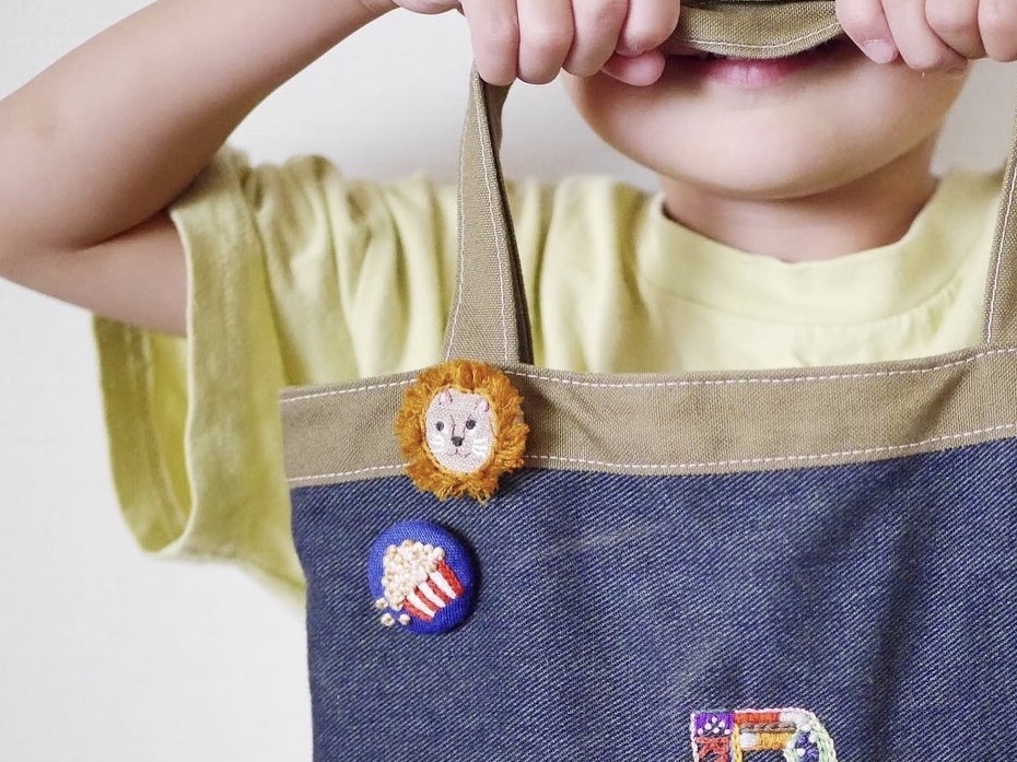 【制作キット】ポップコーンの刺繍ブローチの画像2