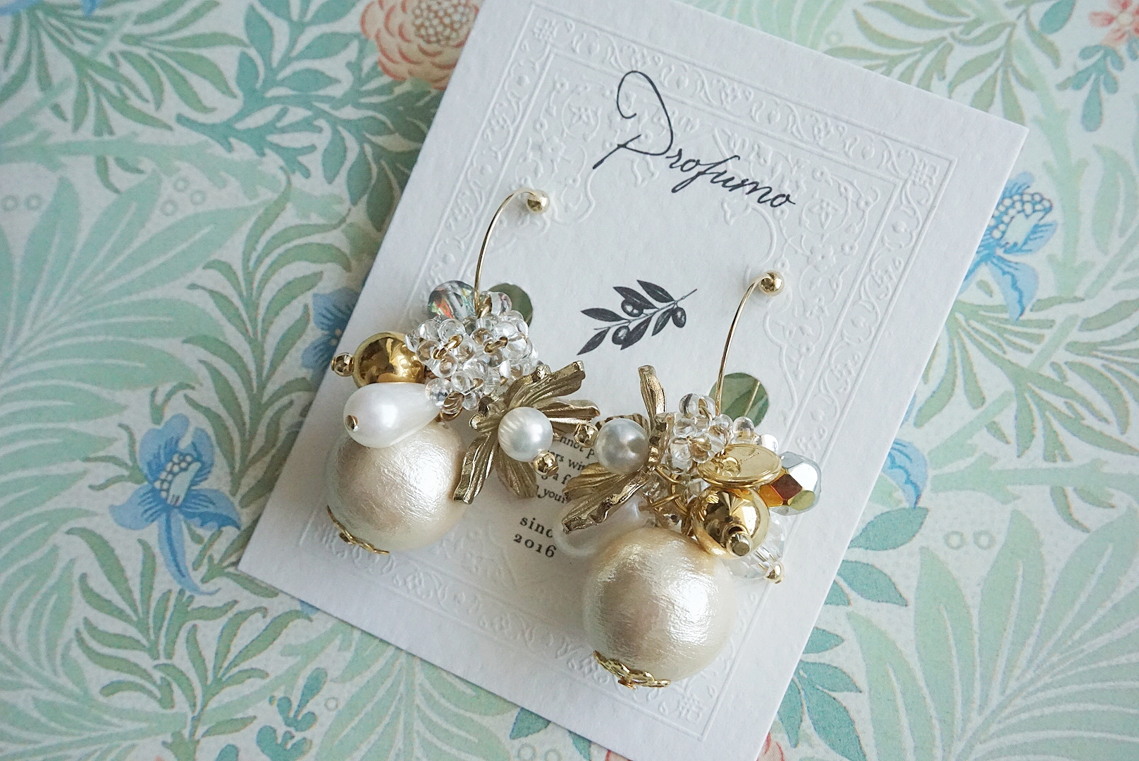 フラワーブーケ イヤリングの画像2