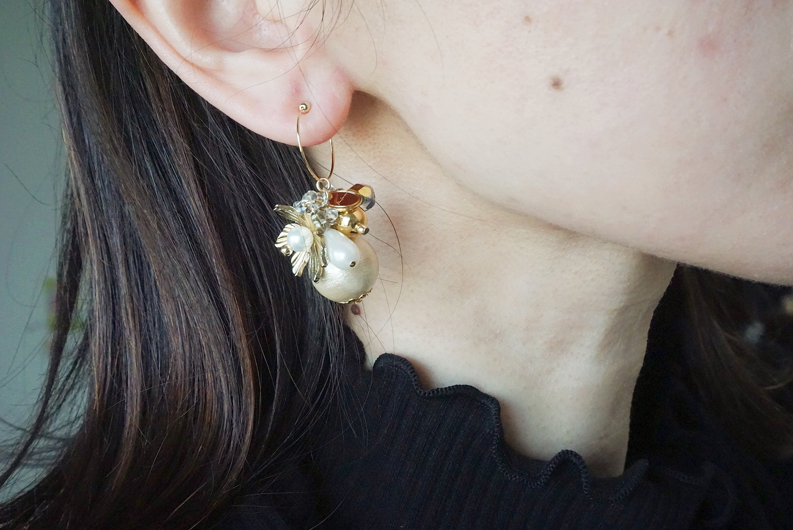 フラワーブーケ イヤリングの画像4