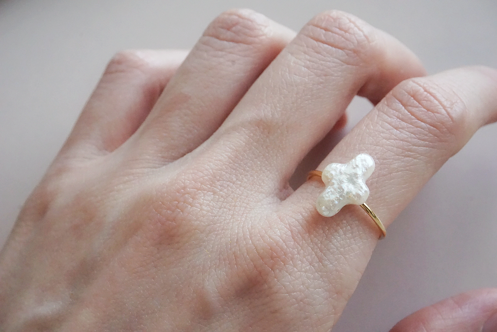 パールクロス(ゴールド)リングの画像2