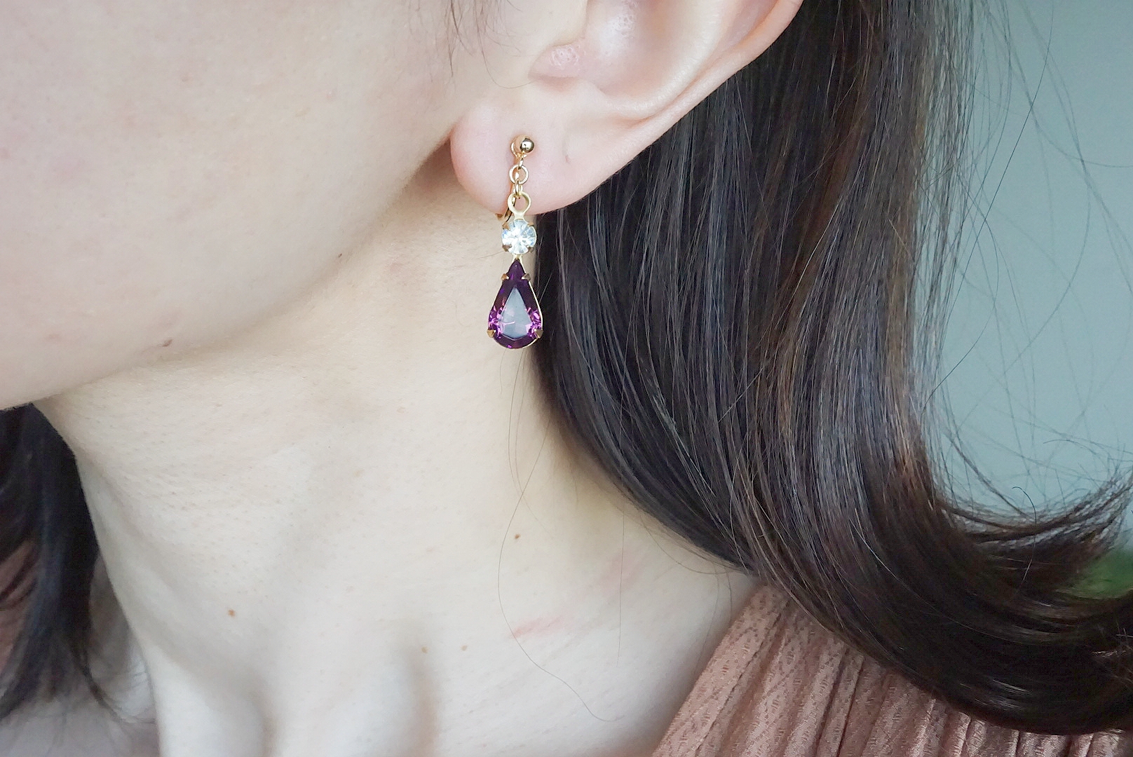 ティアドロップ(クリスタル×アメジスト)の画像3