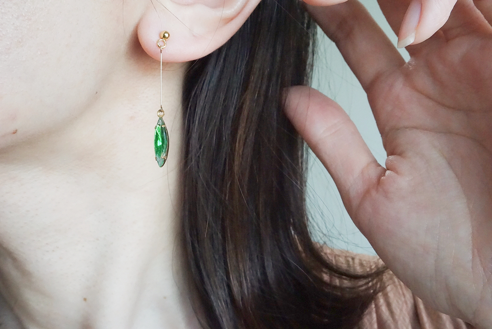 ラインビジュー(ペリドット×クリスタルツートン)の画像2