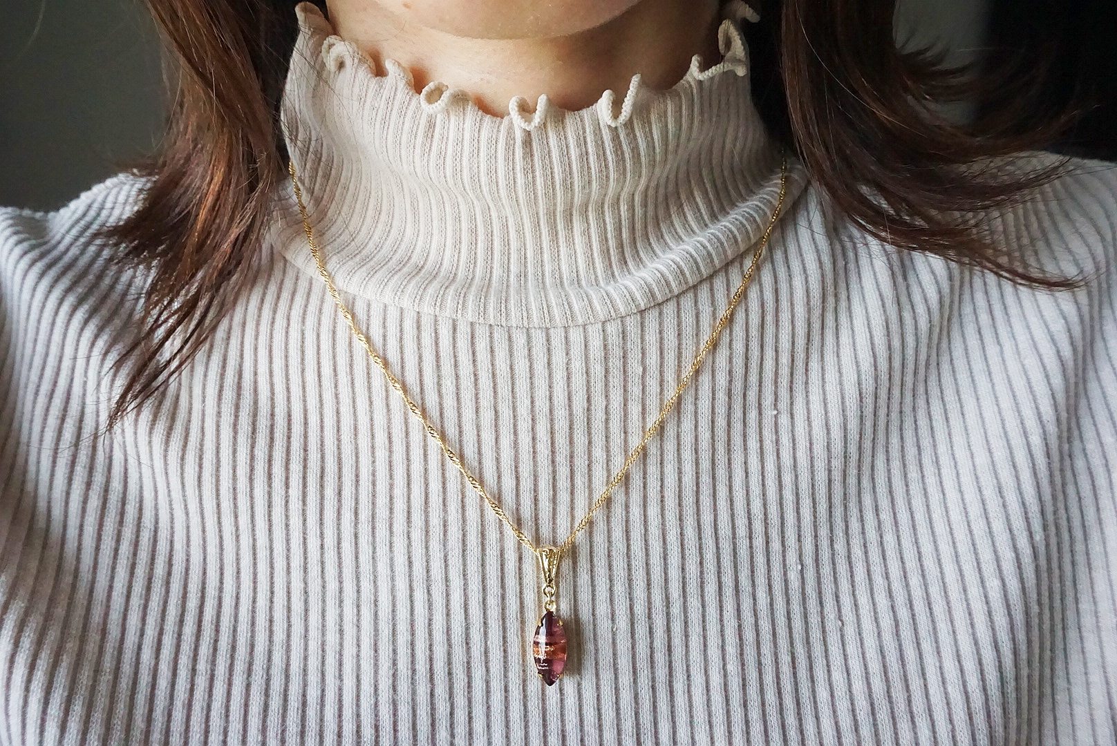 ラメマーキス(アメジスト)ネックレスの画像2