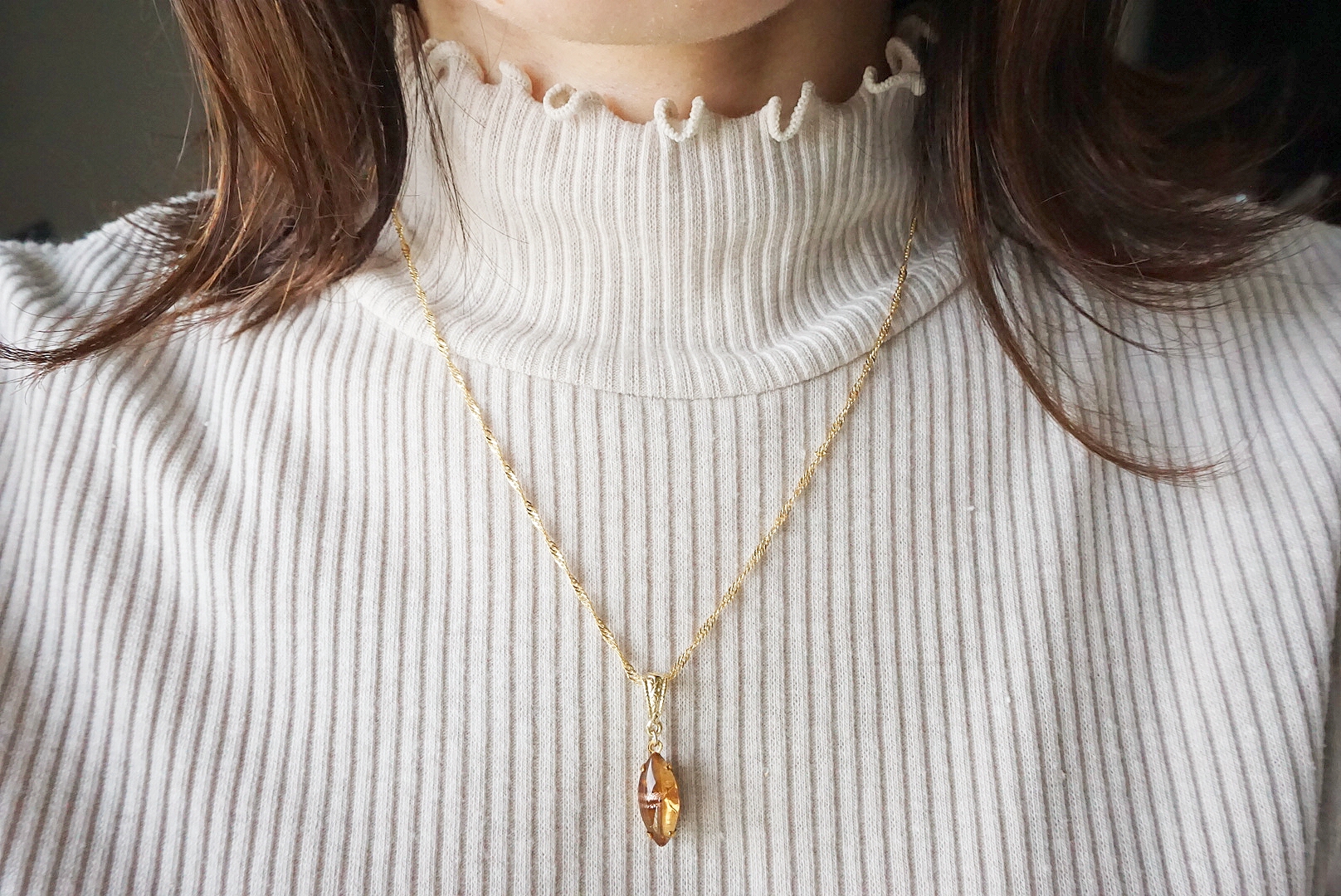 ラメマーキス(トパーズブラウン)ネックレスの画像2