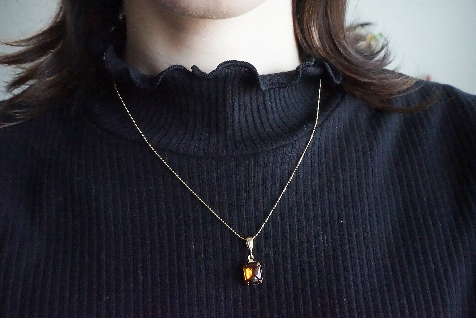 スクエア(トパーズブラウン)ネックレスの画像2