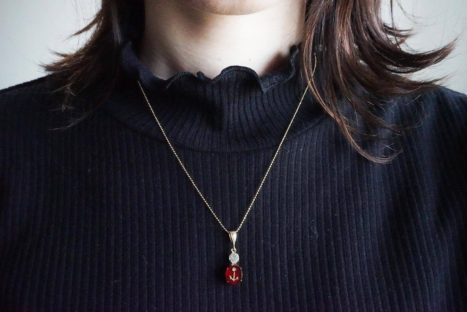 アンカー(クリスタル×レッド)ネックレスの画像2