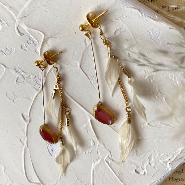 リユースラスカス×レジンジオード ピアスの画像3