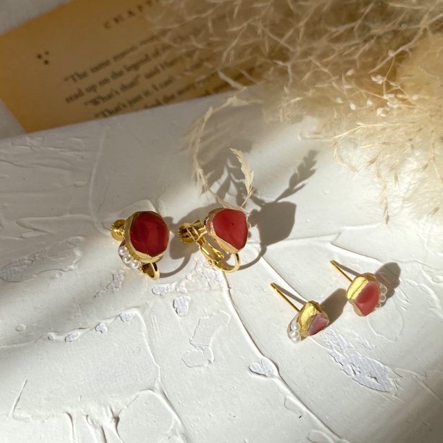 小粒サイドパール ピアス/イヤリングの画像2