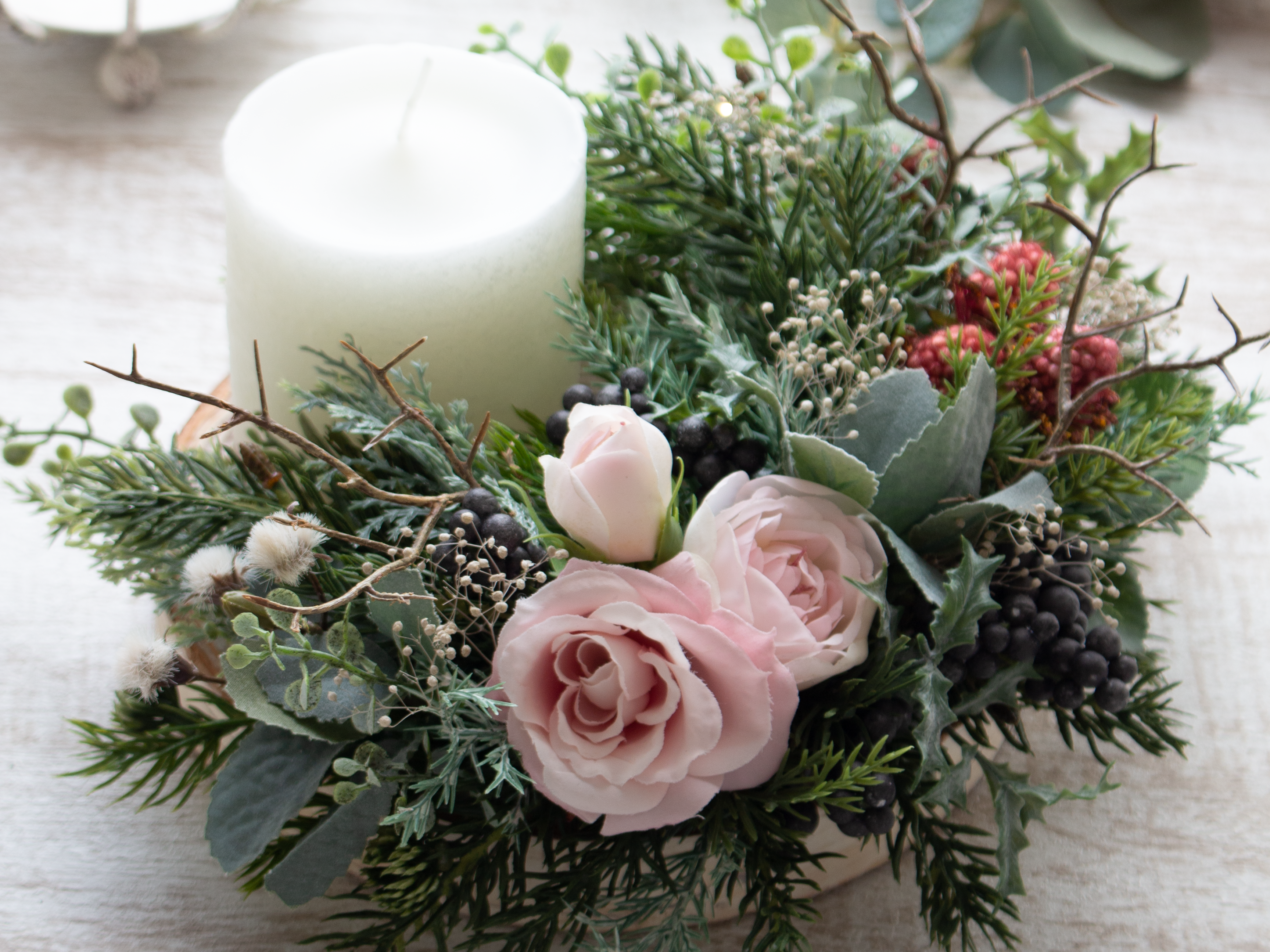 切り株のキャンドルアレンジ　資材キットの画像2