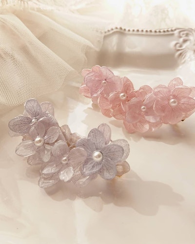 専用ページ あじさいハートバレッタの画像3