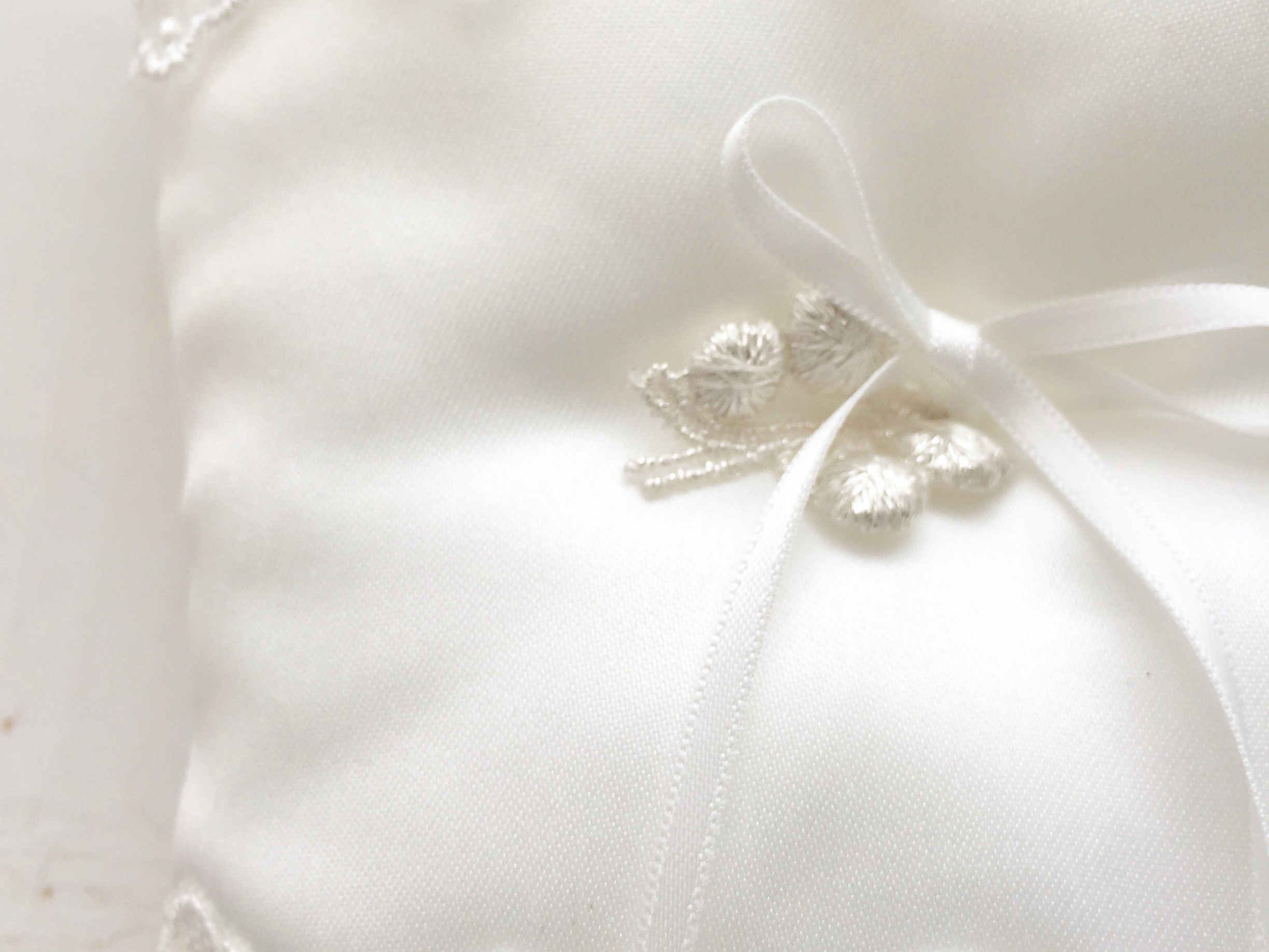 リングピロー手作りキット(grape)　プラチナカラー葡萄モチーフの画像6