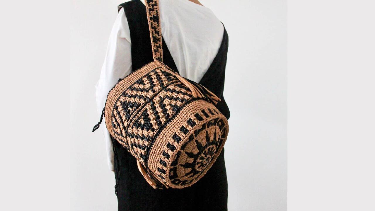 【キット】〈かぎ針編み〉曼荼羅バケツショルダーの画像2