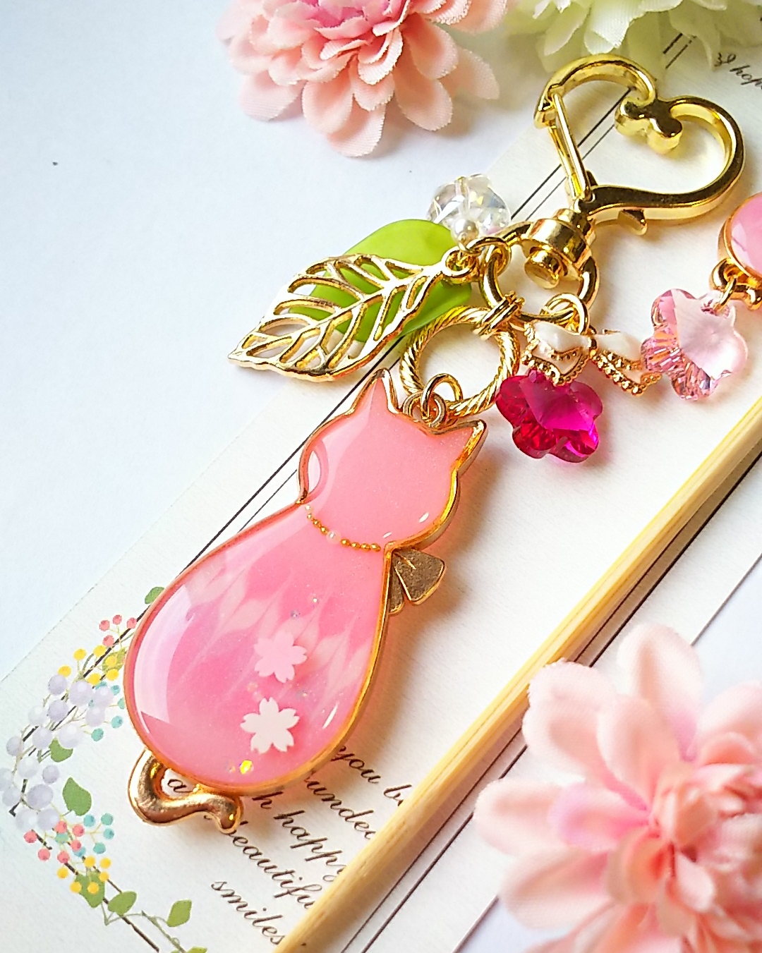 親子キャットのキーホルダー＆耳掻きセットの画像2