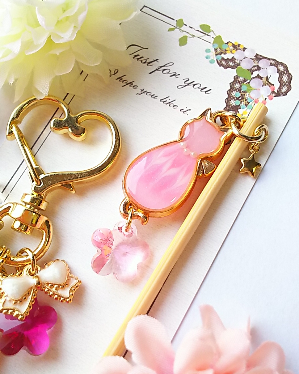 親子キャットのキーホルダー＆耳掻きセットの画像3