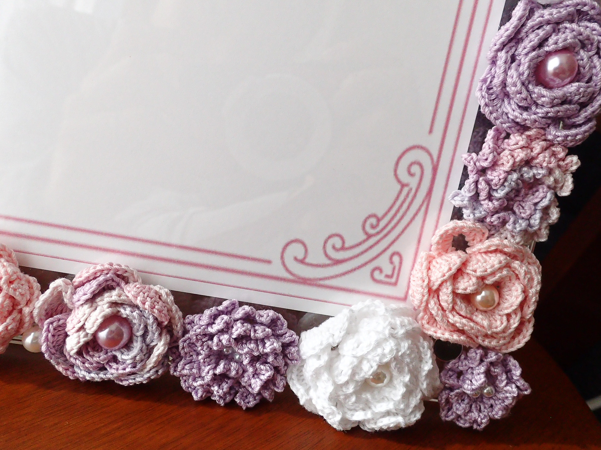 【受注製作】アクリルフレーム クロッシェフラワー A4サイズの画像4