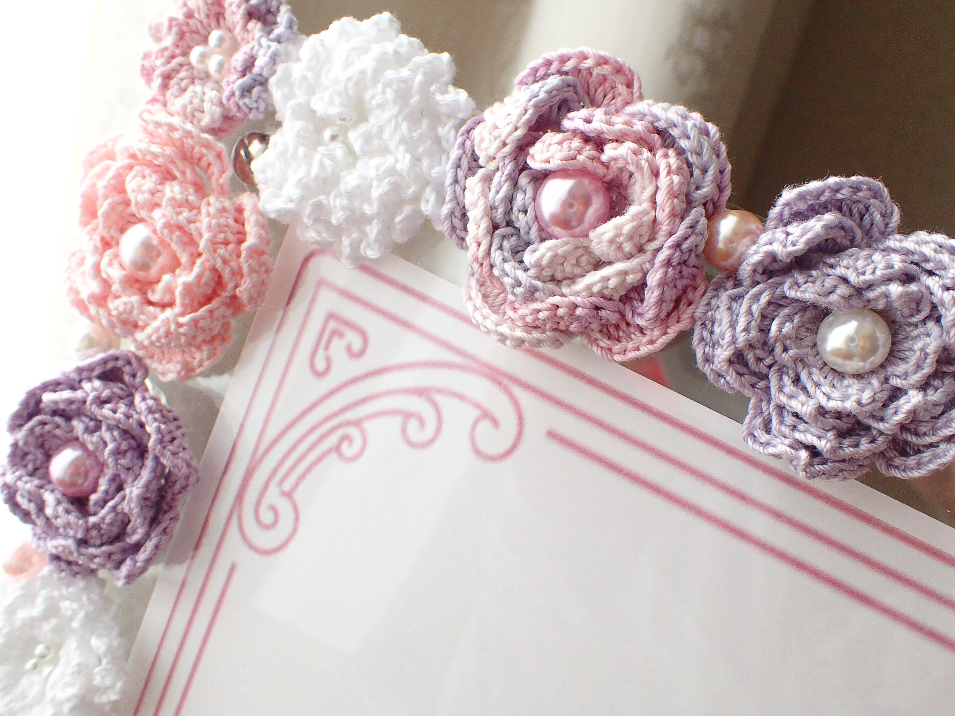 【受注製作】アクリルフレーム クロッシェフラワー A4サイズの画像7