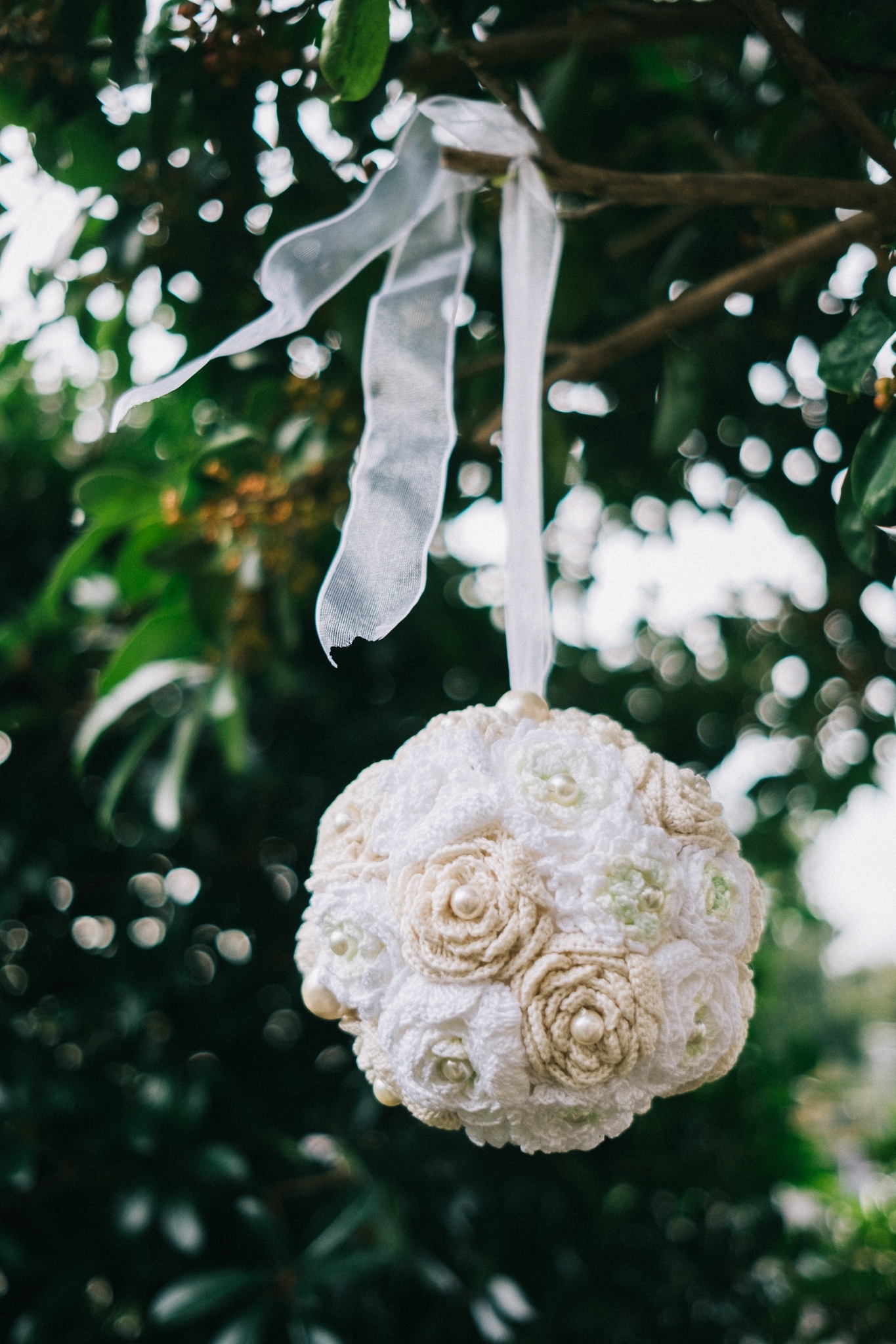 【受注製作】ボールブーケ　クロッシェフラワーモチーフの画像2