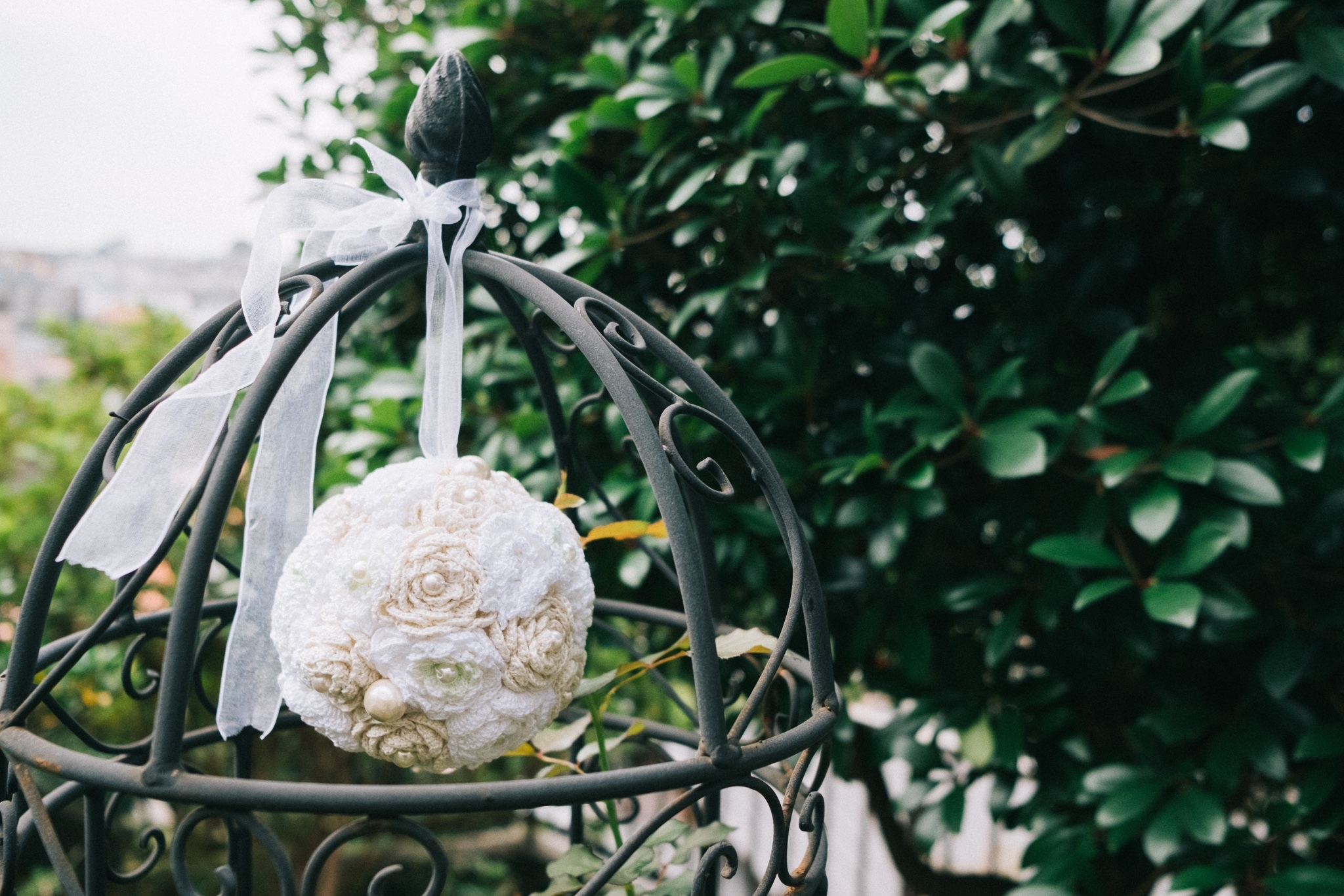 【受注製作】ボールブーケ　クロッシェフラワーモチーフの画像3