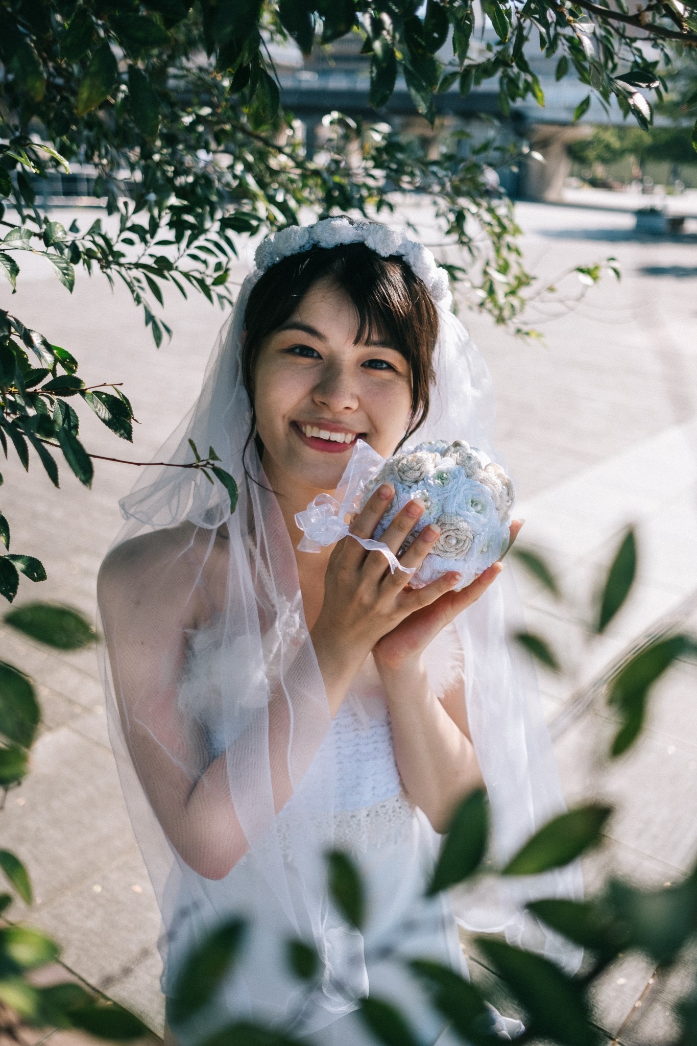 【受注製作】ボールブーケ　クロッシェフラワーモチーフの画像4