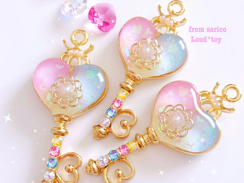 milky candy🍭ハートの鍵チャームの画像3