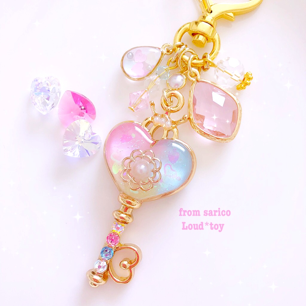 milky candy🍭ハートの鍵チャームの画像4