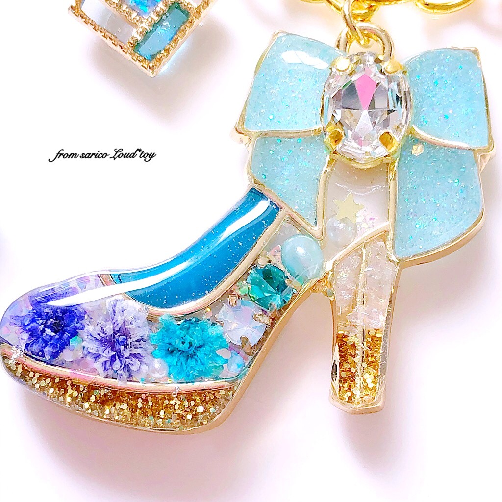 ice flower ガラスの靴バッグチャームの画像2