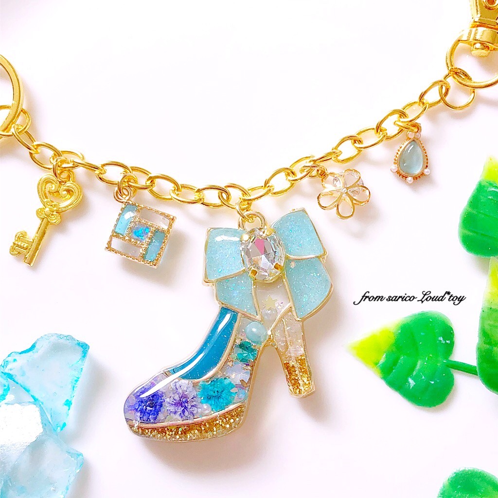 ice flower ガラスの靴バッグチャームの画像3