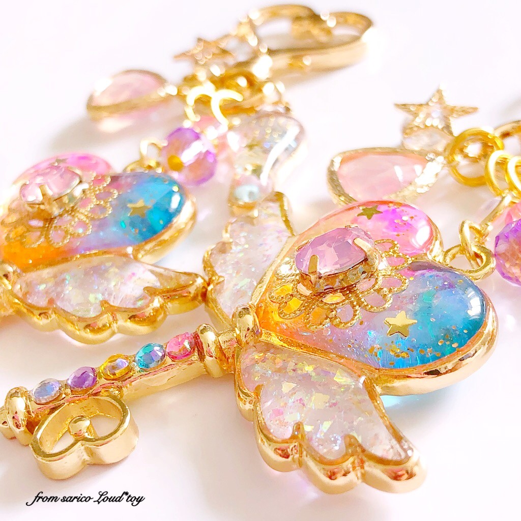 rainbow ハートステッキチャームの画像2