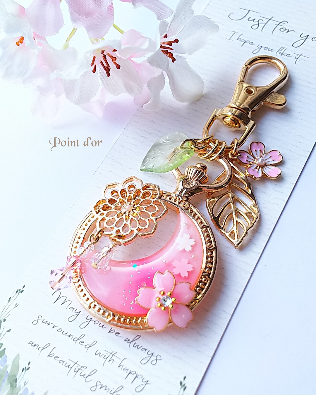 桜景色の懐中時計キーホルダー🌸の画像2