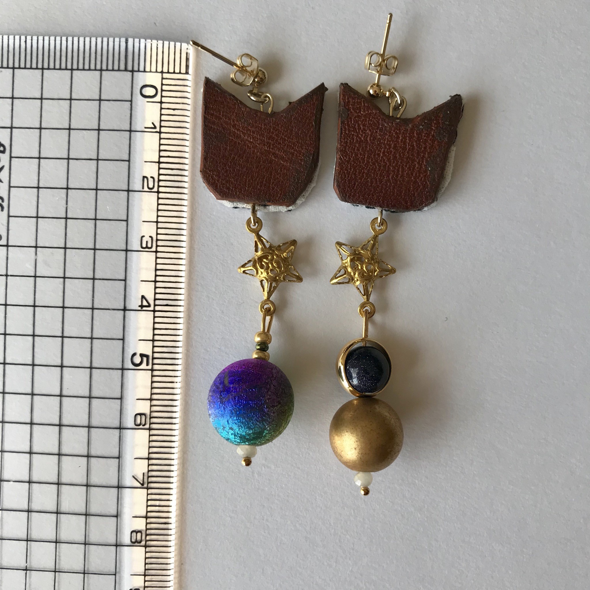 コズミックキャットピアス(黒猫)の画像2