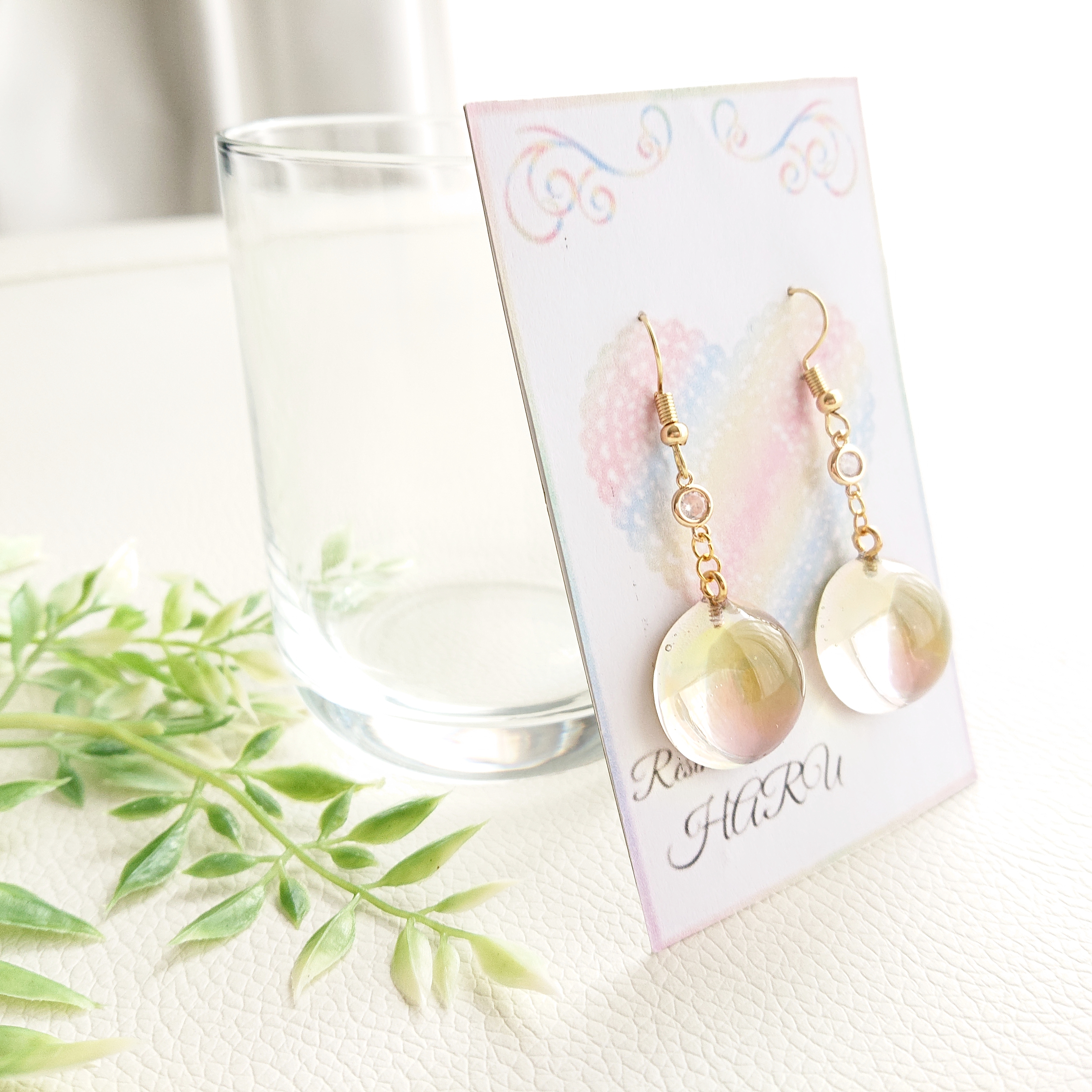 昼下がりのオーロラ。*・°レジンピアス・イヤリングの画像2