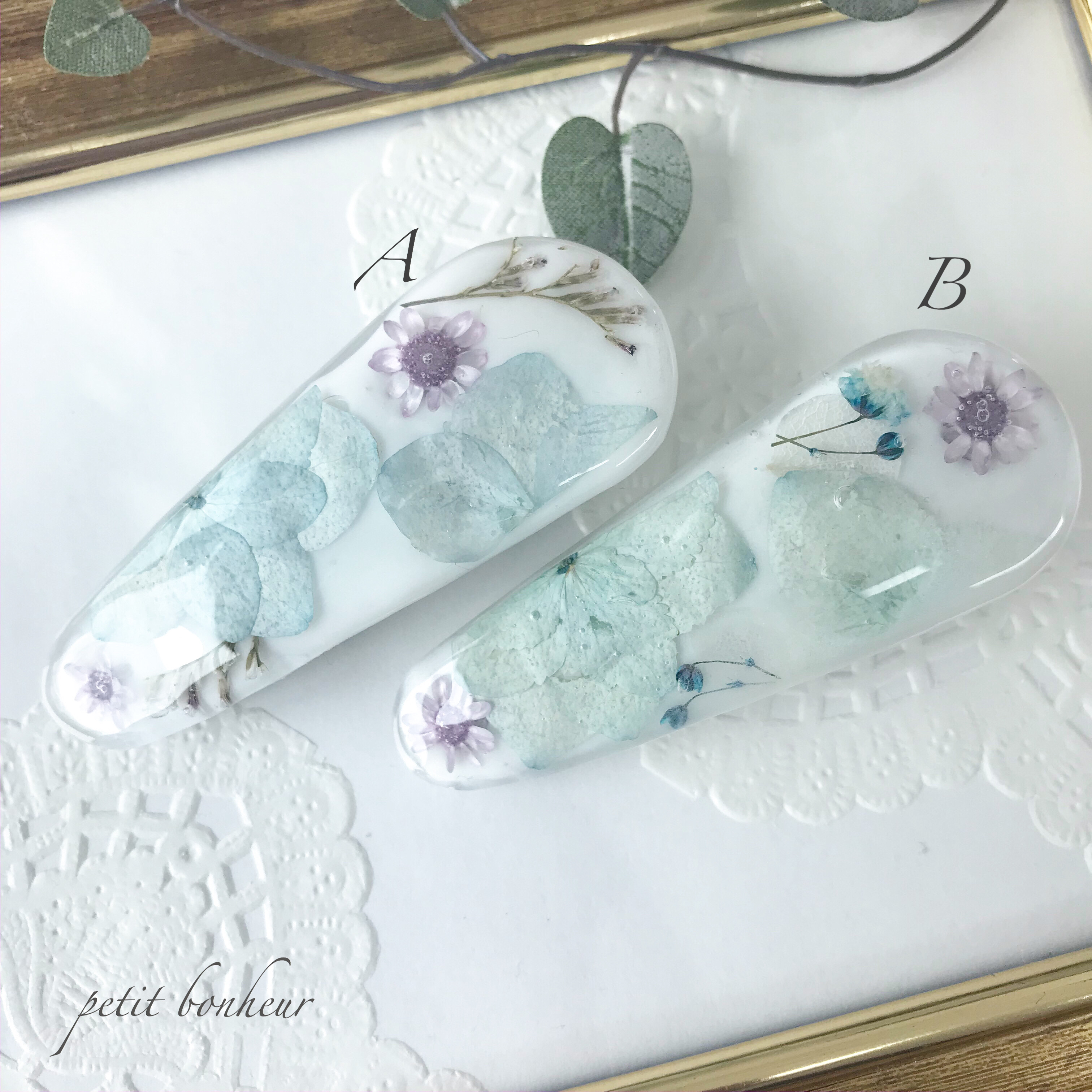 white garden hairclipの画像2