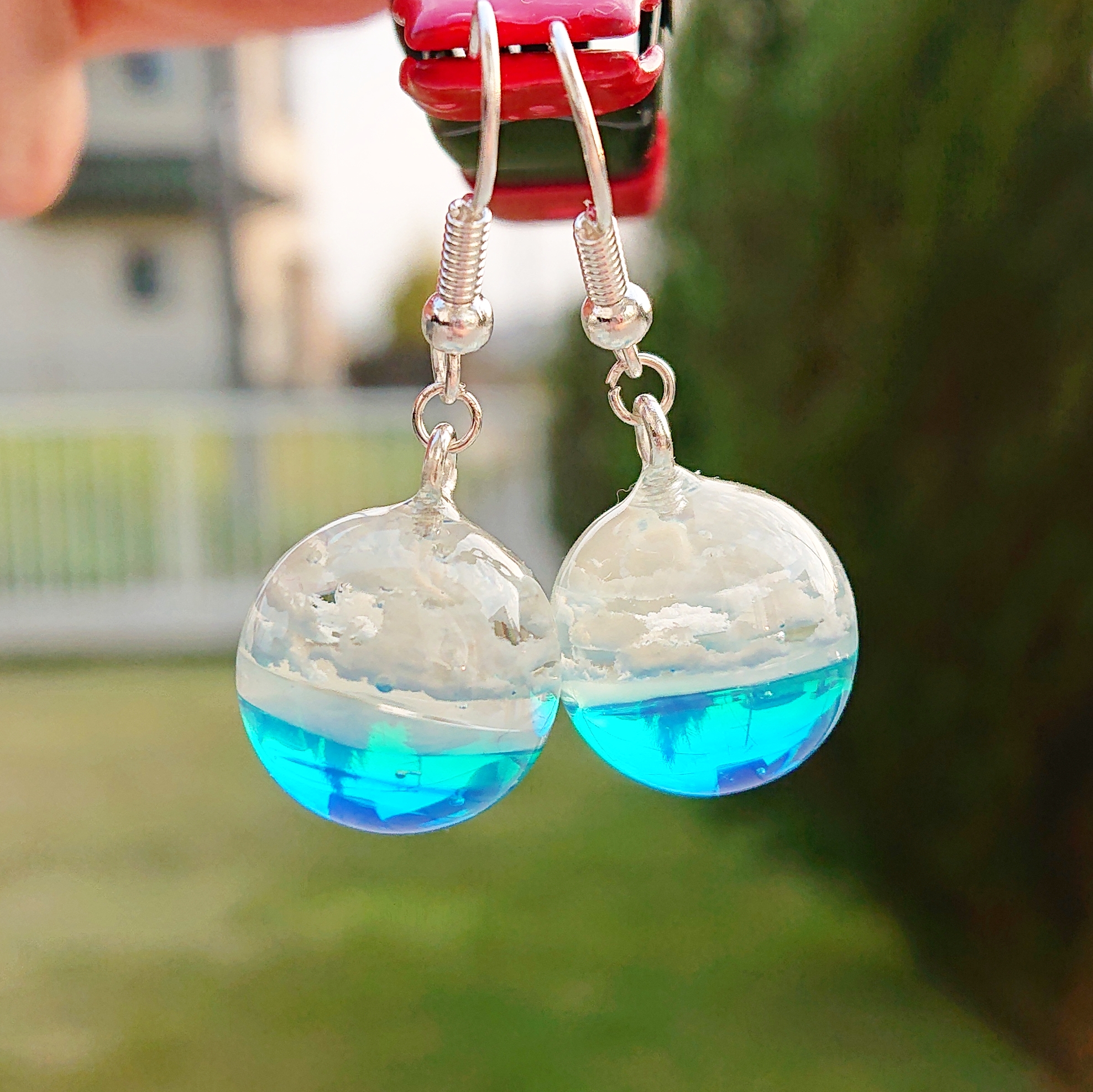 晴天の水平線。.*球体レジンピアス・イヤリングの画像4