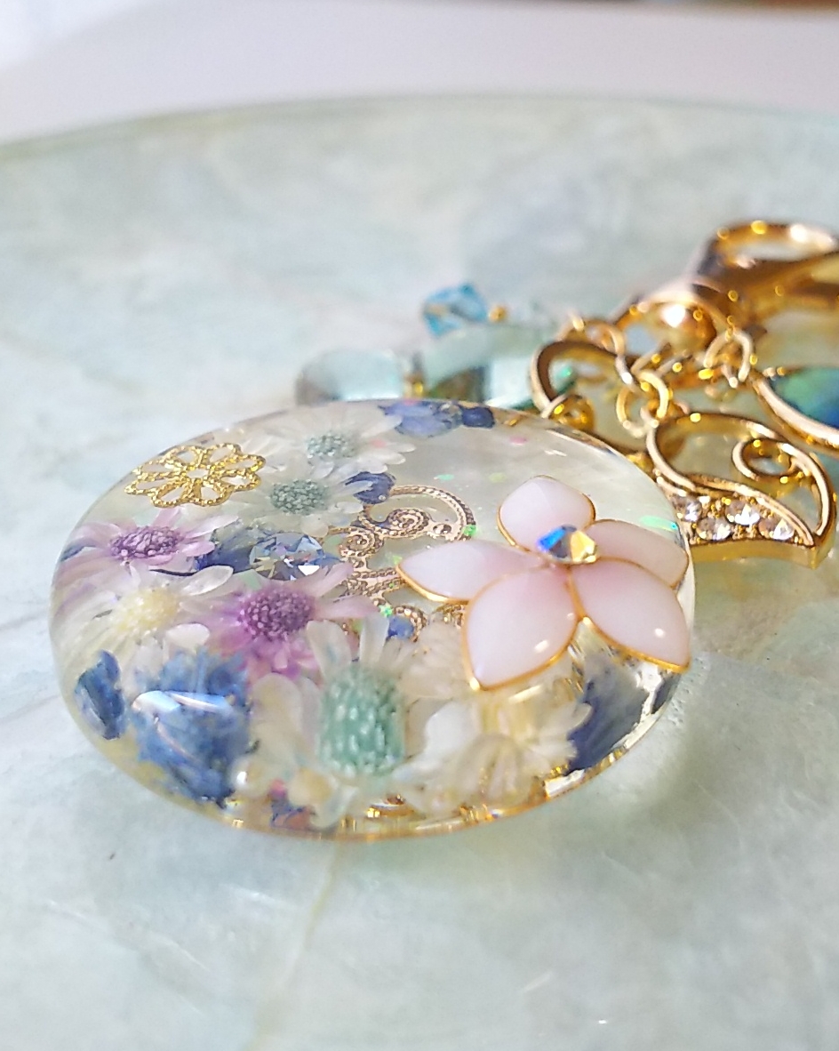 Star flower bloom キーホルダー（ブルー）の画像3