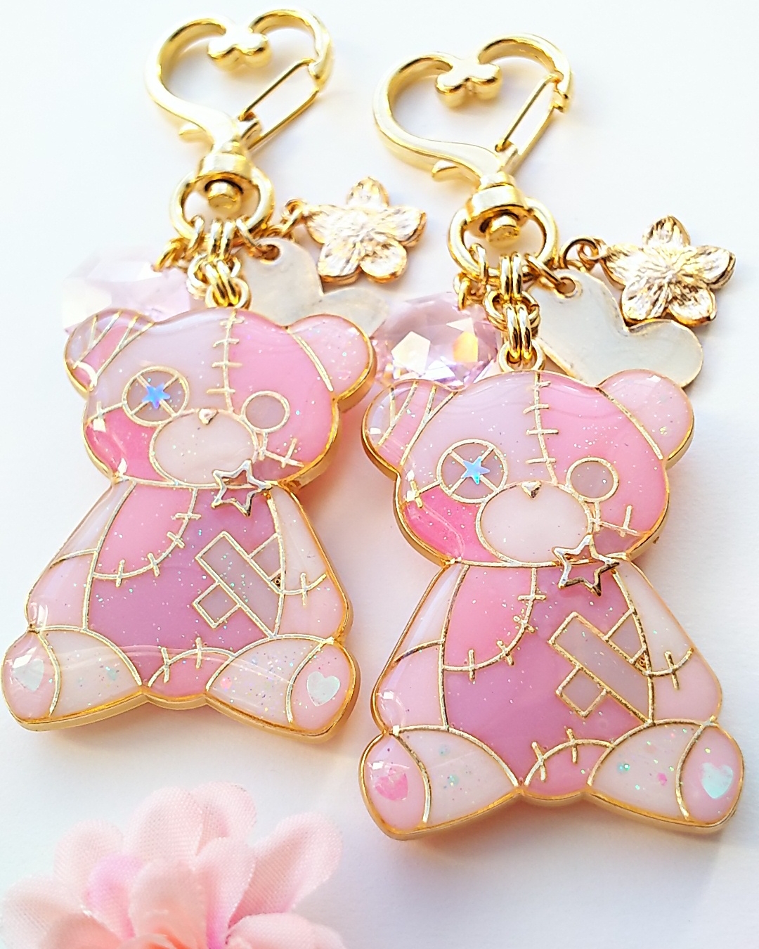 パステルピンクベアー🐻バッグチャームの画像3