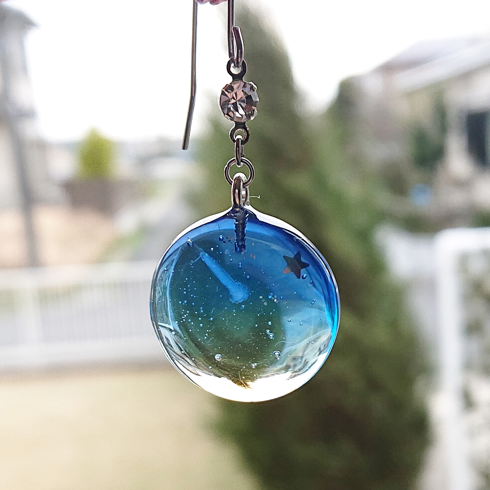 １番星。.*・°円型レジンピアス・イヤリングの画像4