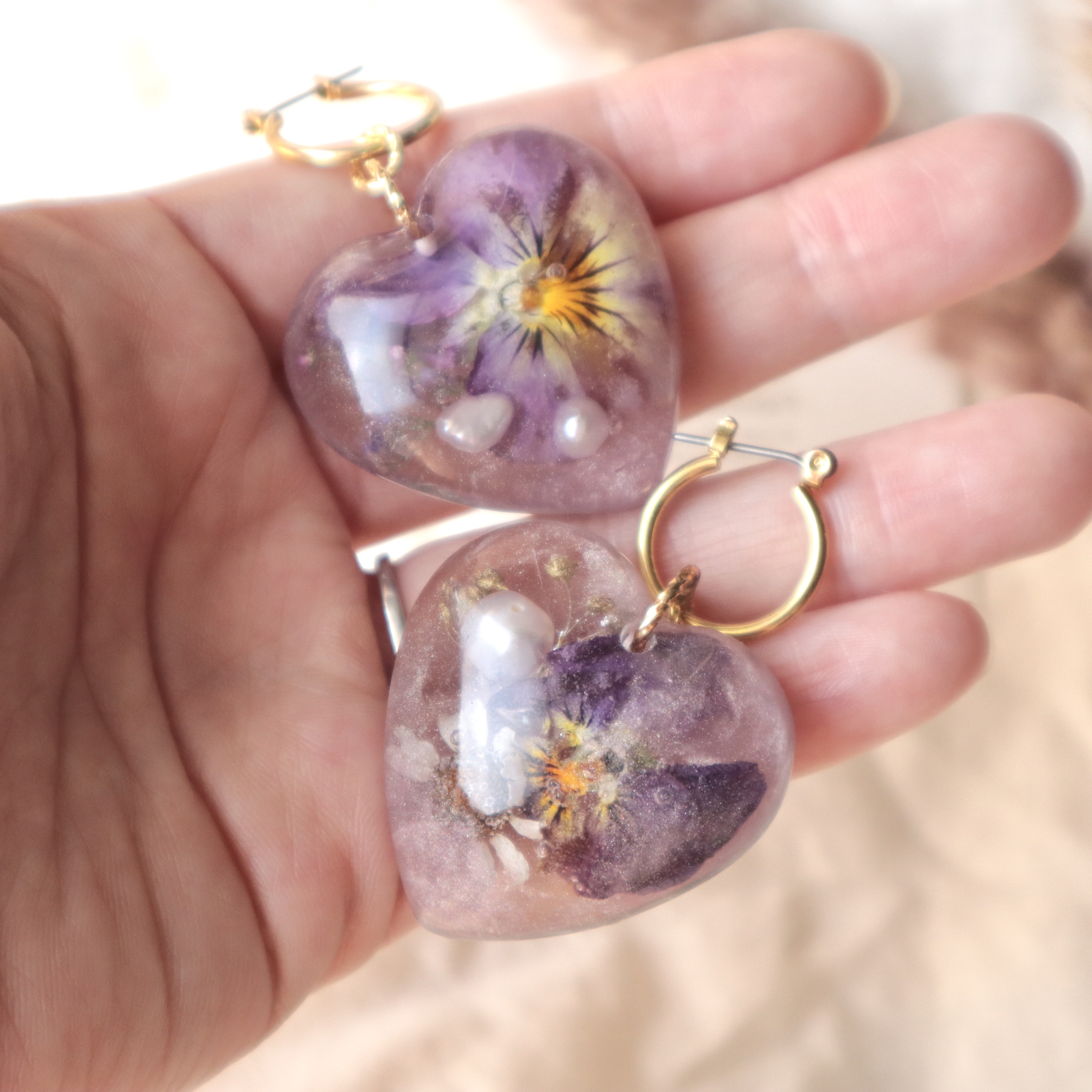 ビオラのバッグハートピアス/イヤリングの画像3