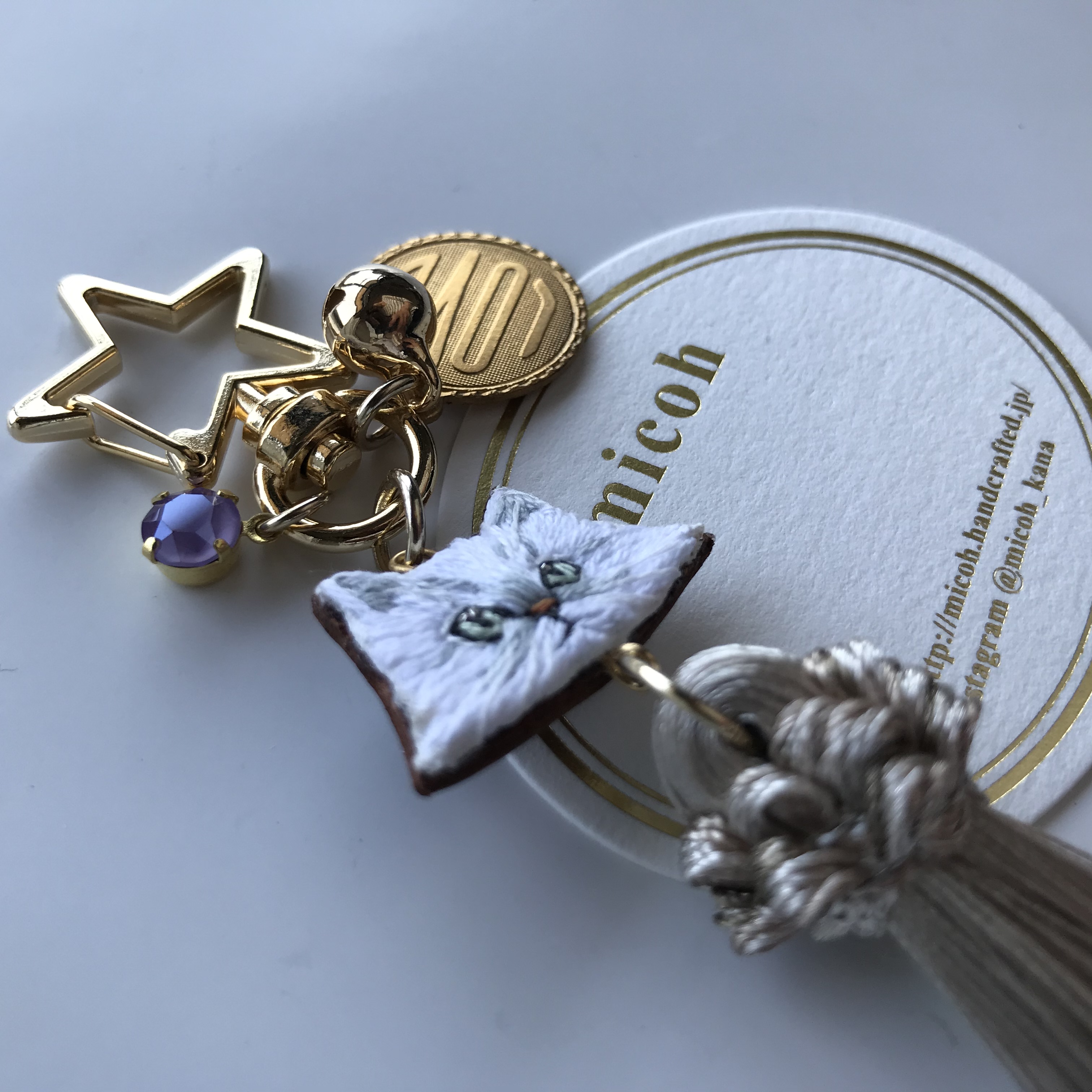 キャットタッセル　キーホルダーの画像2