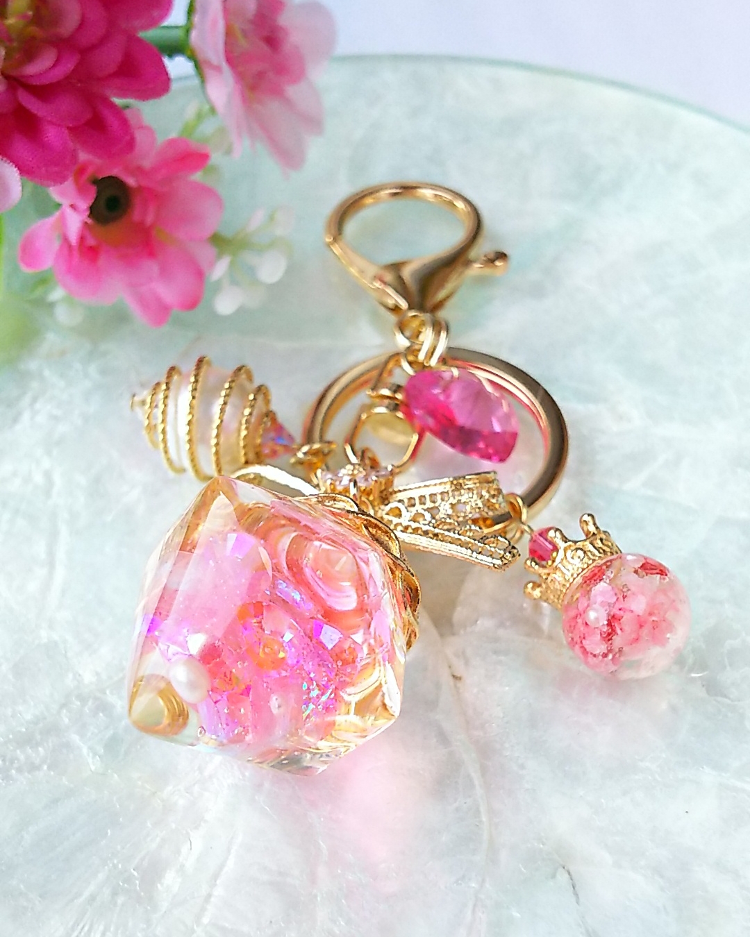 ストロベリー🍓ダイヤモンドキーリングの画像3