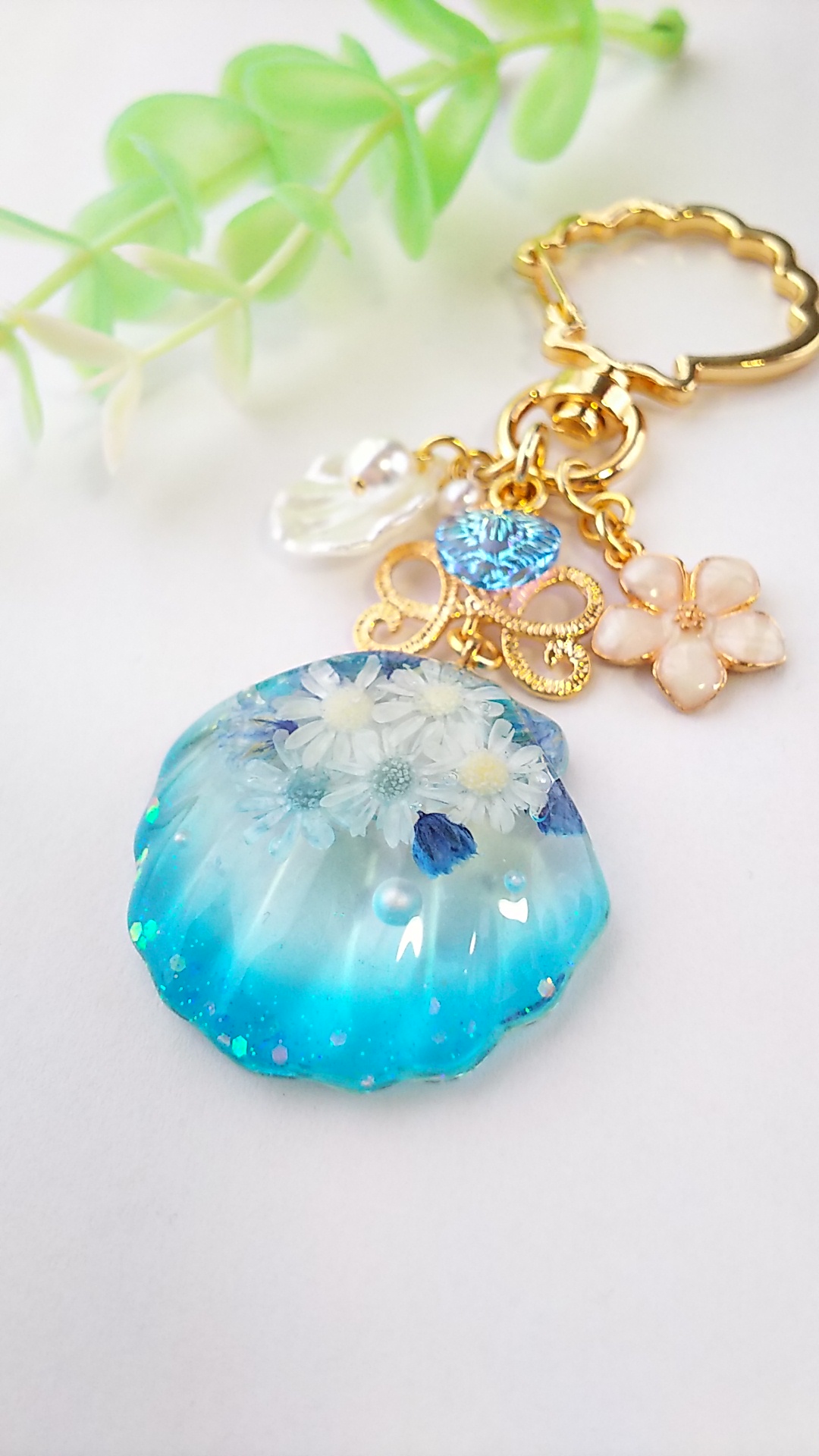 シェルフラワーのキーホルダー🌼の画像2