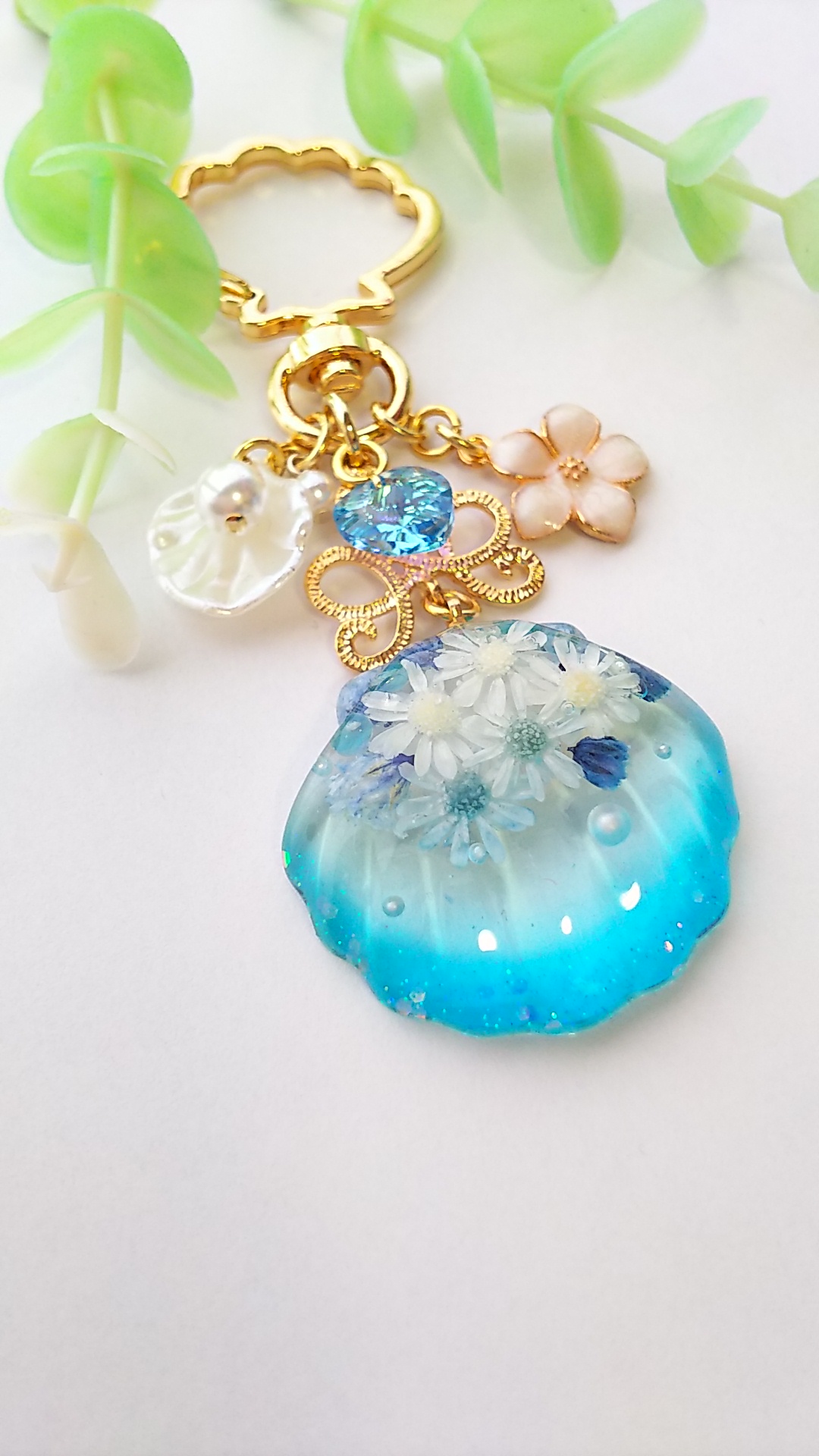 シェルフラワーのキーホルダー🌼の画像3