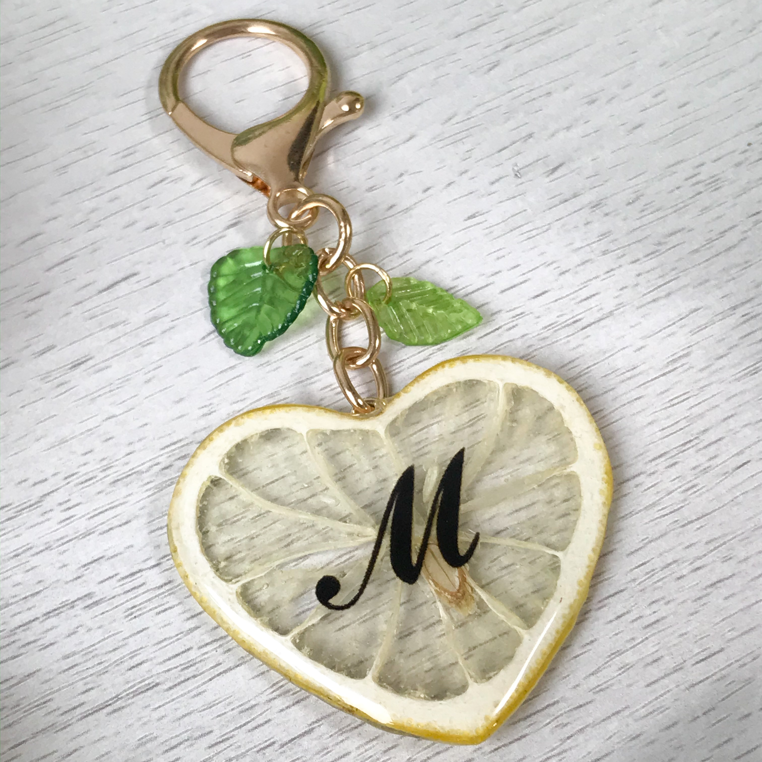 ハートレモン💛イニシャルキーホルダーの画像2