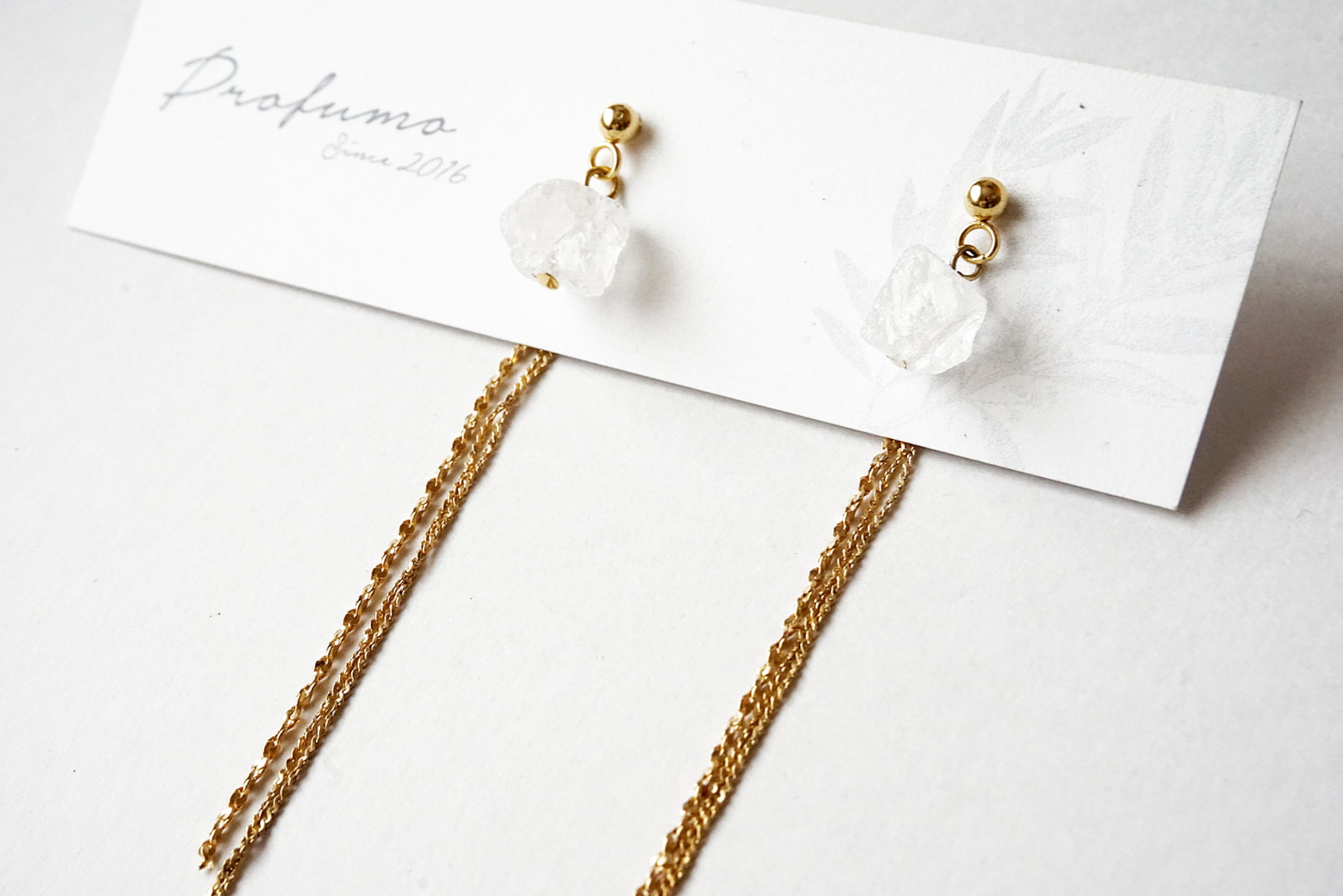 水晶×華奢チェーン(ゴールド)の画像2