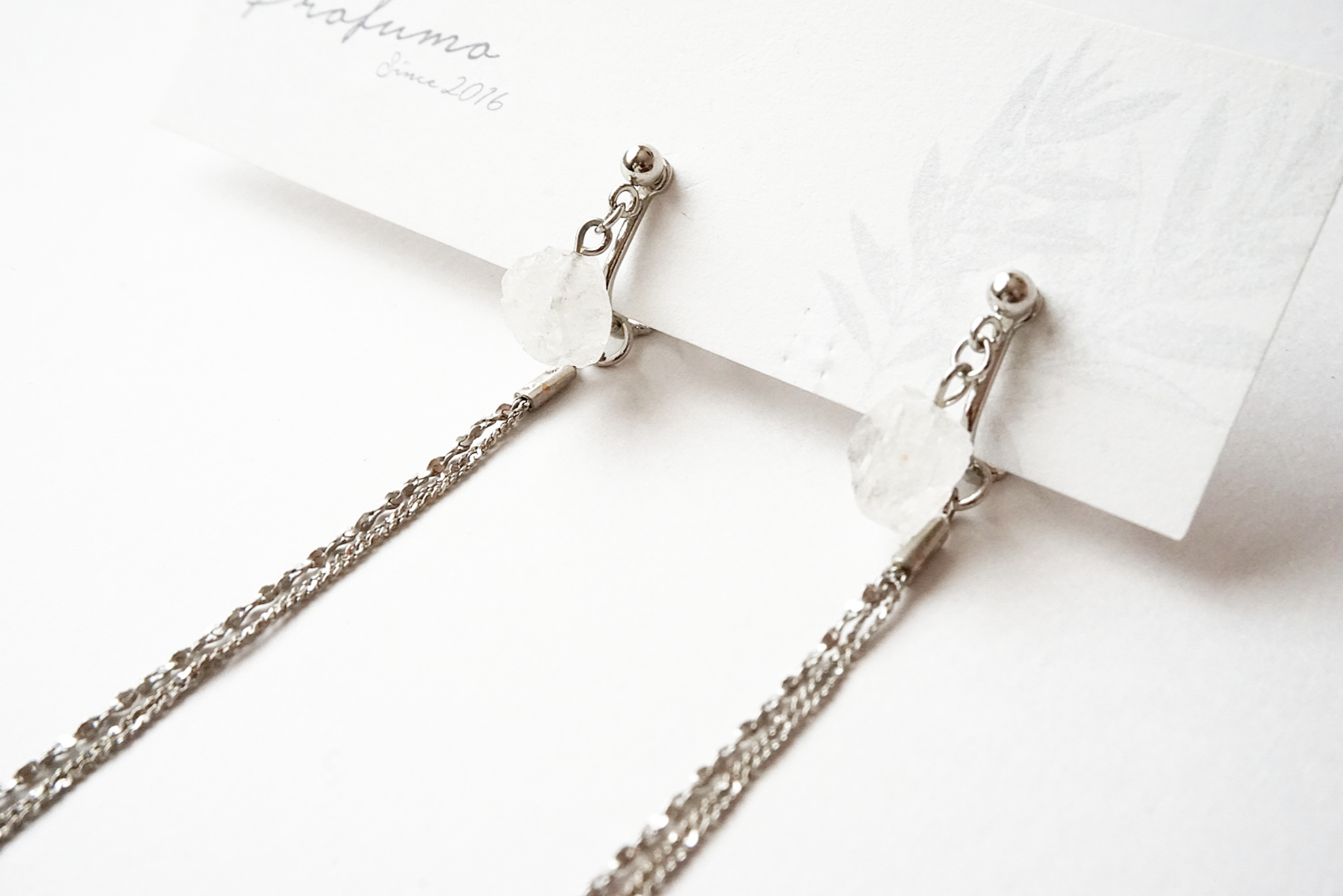 水晶×華奢チェーン(シルバー)の画像2