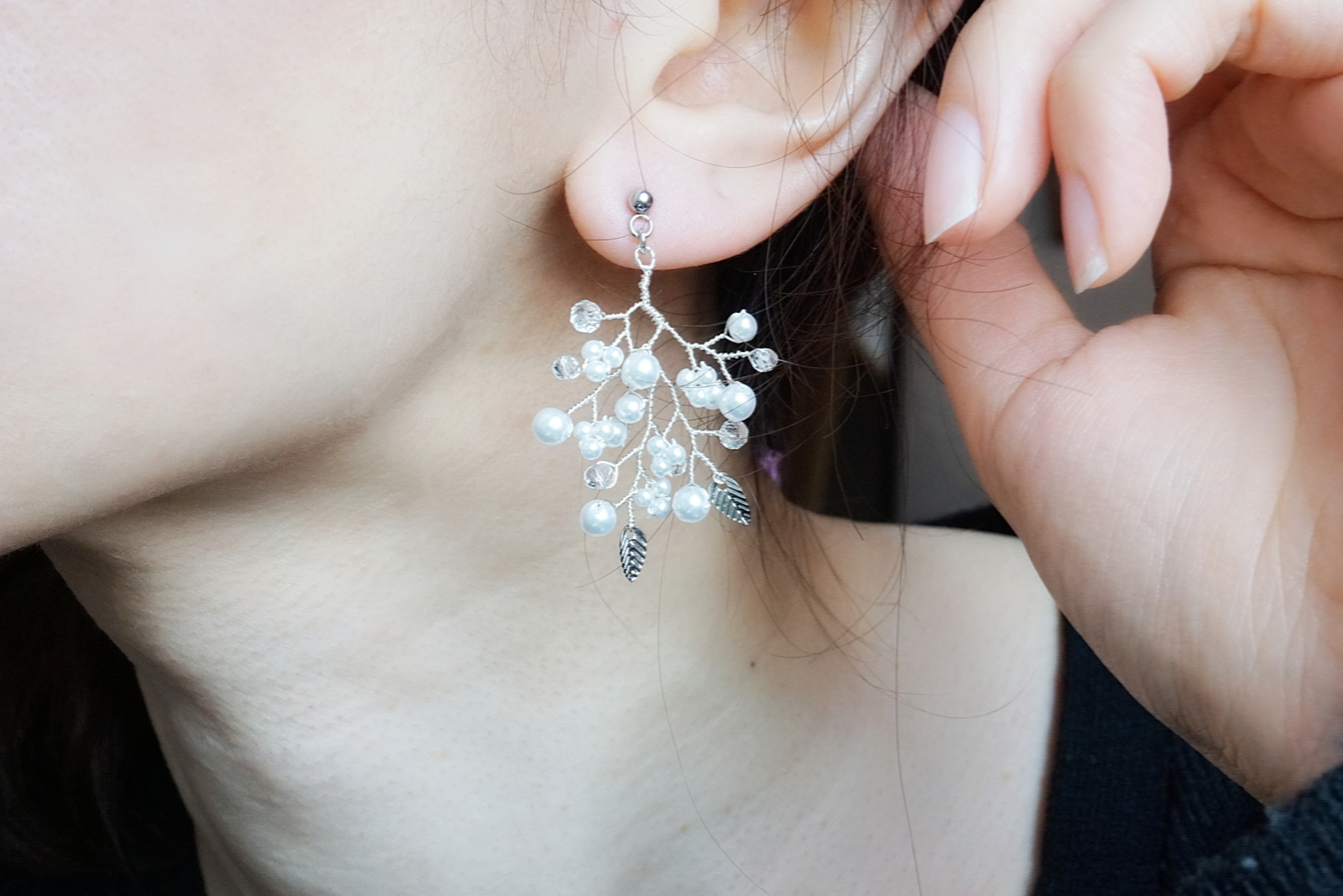 リーフ付き小枝(シルバー)の画像5