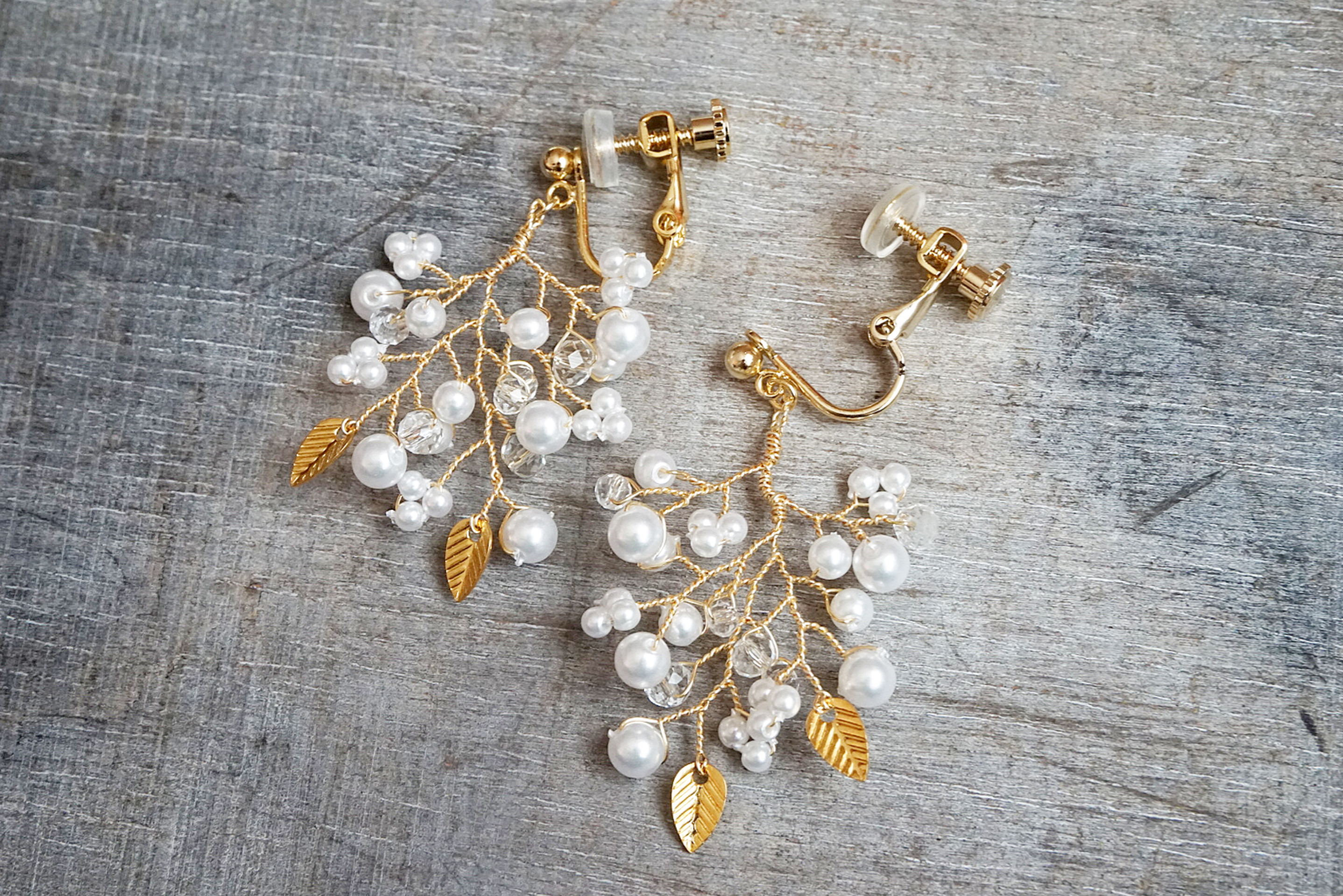 リーフ付き小枝(ゴールド)の画像3