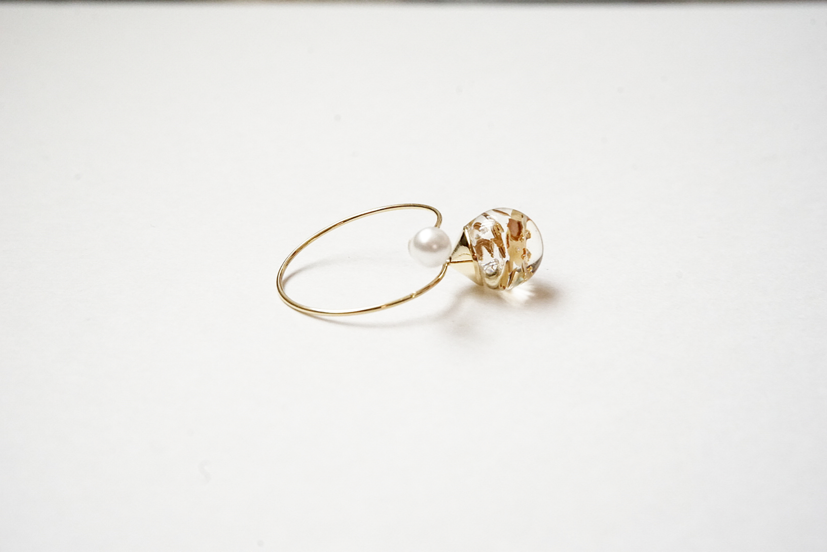 プラネットリング (ブラウンシェル) ゴールドの画像2