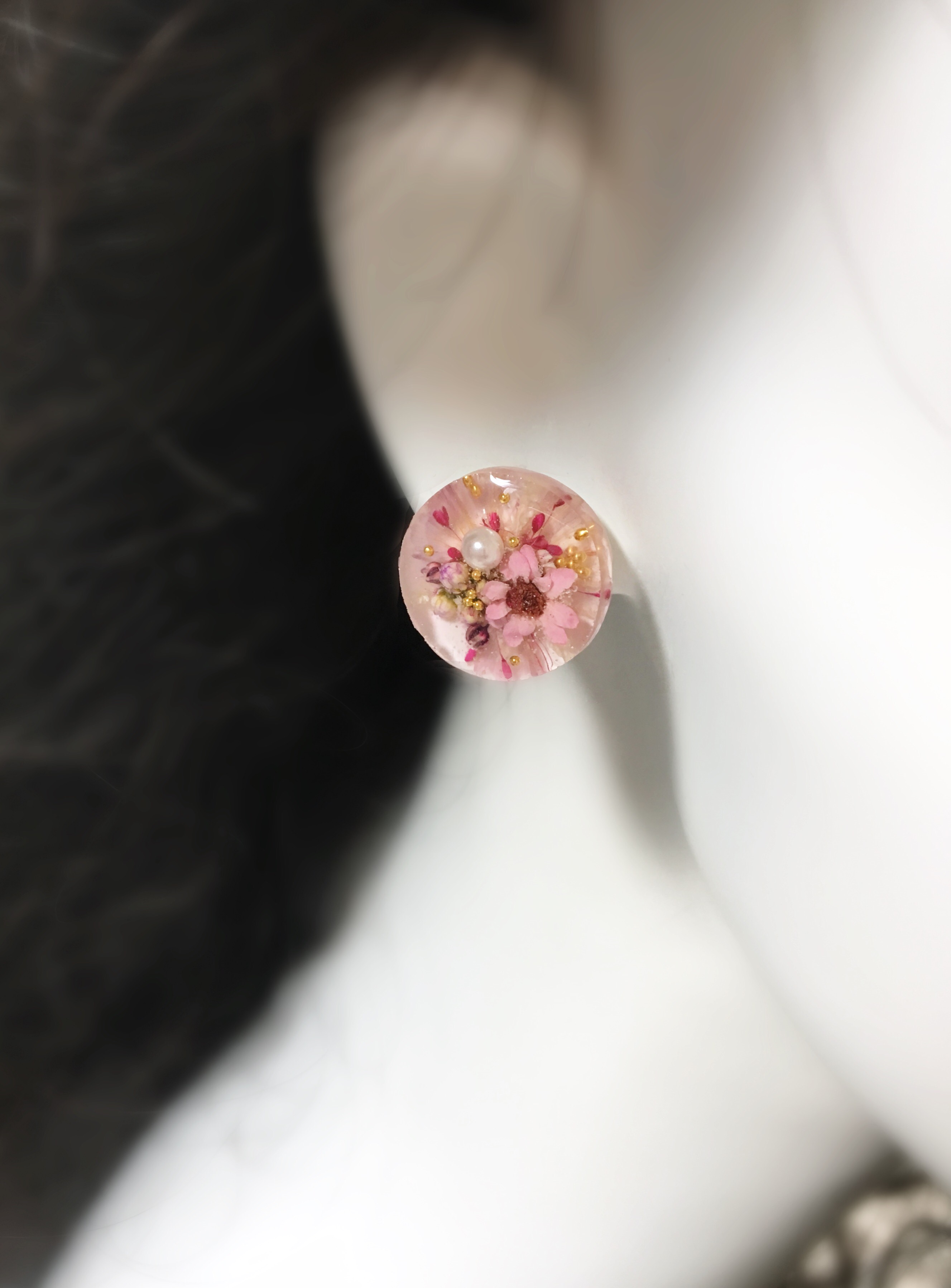 🌸受注製作🌸 Beautiful Light Pink Bouquet  (ピアス・イヤリング)の画像3