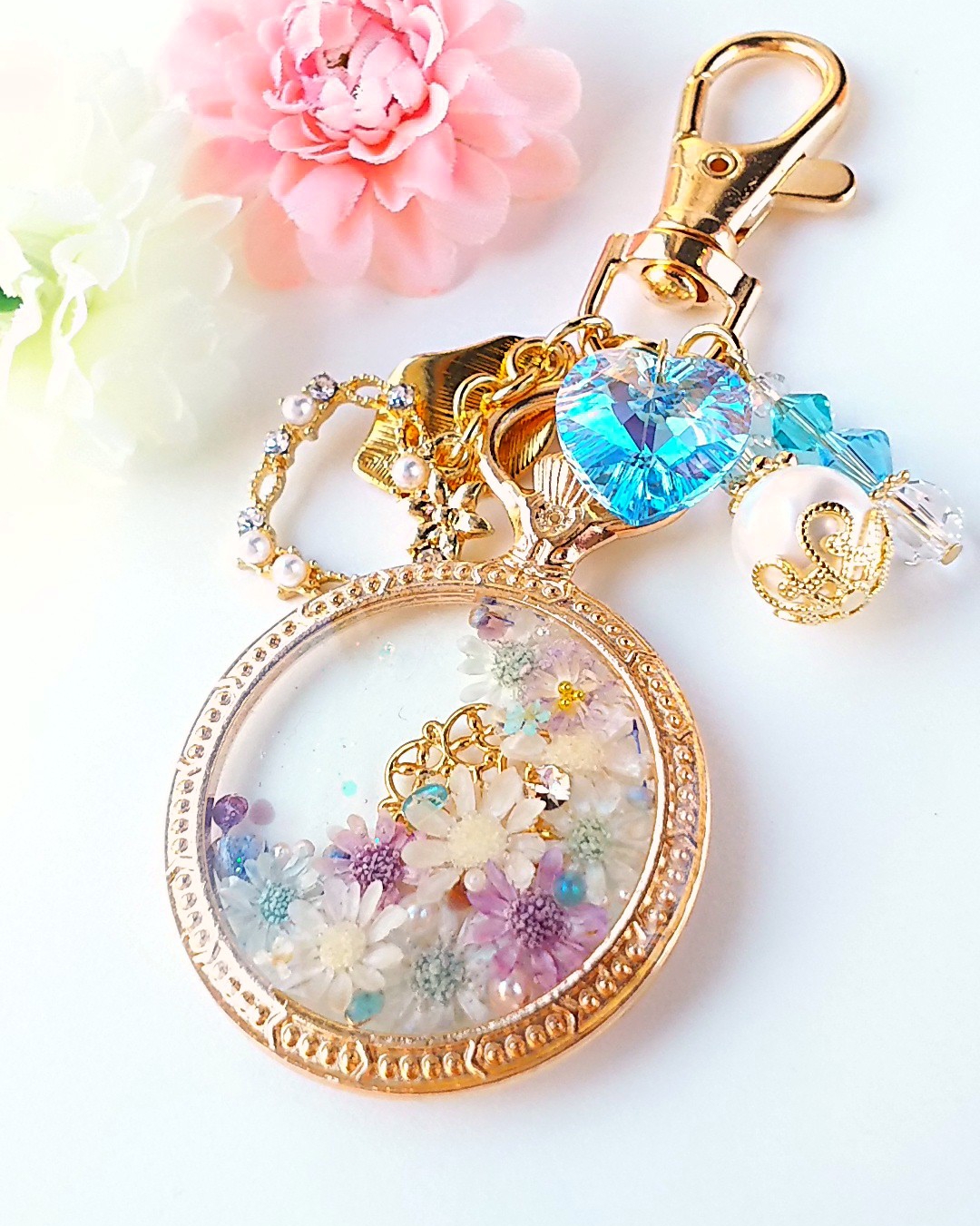 花咲く懐中時計のキーホルダー🌼の画像2