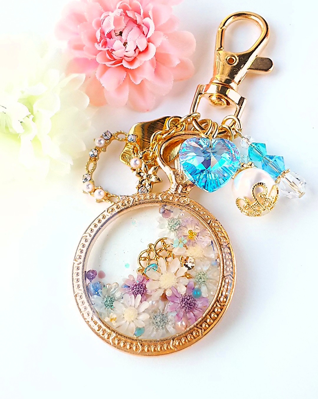 花咲く懐中時計のキーホルダー🌼の画像3